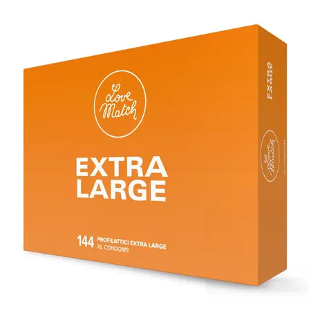 Love Match Extralarge Comfort Condoms 144-Pack, Extra Spacious Fit