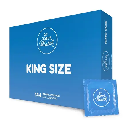 Love Match King Size XXL kondomi 60 mm 144 komada ekstra udobno prijanjanje