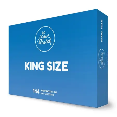 Love Match King Size XXL kondomi 60 mm 144 komada ekstra udobno prijanjanje