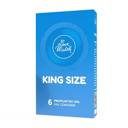 Love Match King Size veliki kondomi 60 mm 6 komada za udobno prijanjanje