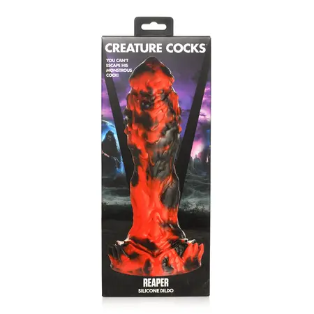 XR Brands Grim Reaper silikonski intimni uređaj crveno/crni, veliki