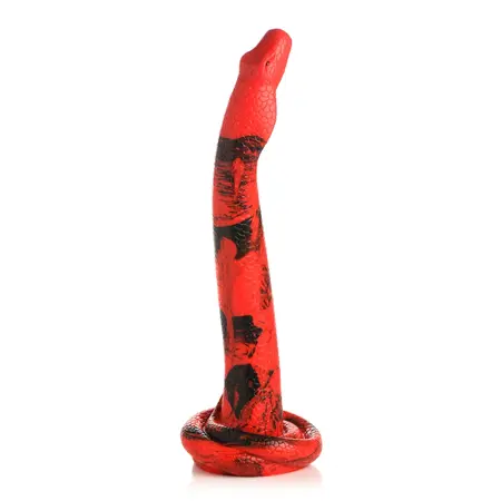 XR Brands King Cobra Silicone Model 18/45 cm Red/Black, Suction Base