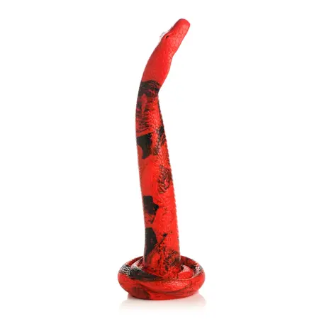 XR Brands King Cobra Silicone Model 18/45 cm Red/Black, Suction Base