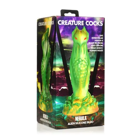 Nebula Andromeda Silicone Fantasy Model Green-Gold with Suction Base