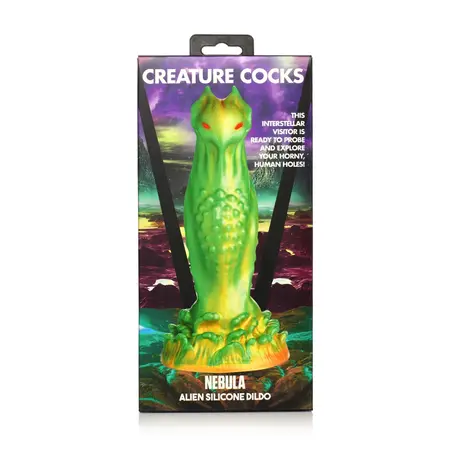 Nebula Andromeda Silicone Fantasy Model Green-Gold with Suction Base