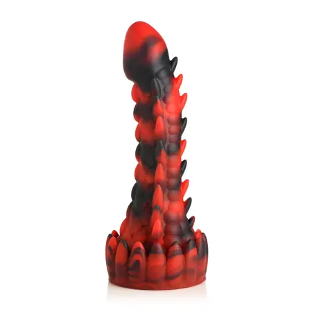 Demon Rising Scaly Dragon Intimate Silicone Model Red/Black Large