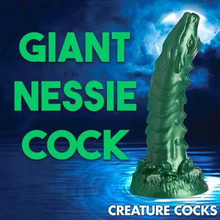 Creature Cockness Monster silikonski intimni uređaj zeleni - usisna baza