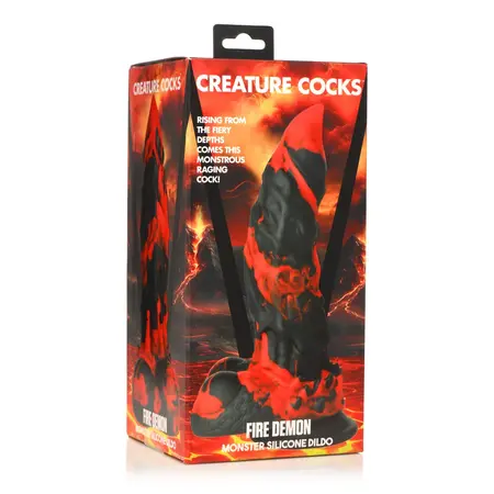 XR Brands Fire Demon silikonski fantazijski model crveno/crni, veliki