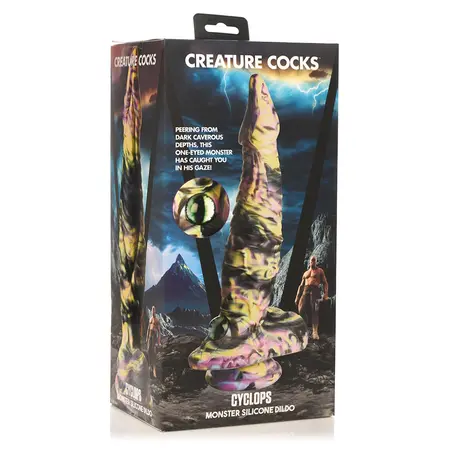 Creature Cocks Cyclops silikonski model žuti/ljubičasti/crni, veliki fantazijski