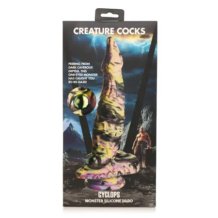 Creature Cocks Cyclops silikonski model žuti/ljubičasti/crni, veliki fantazijski