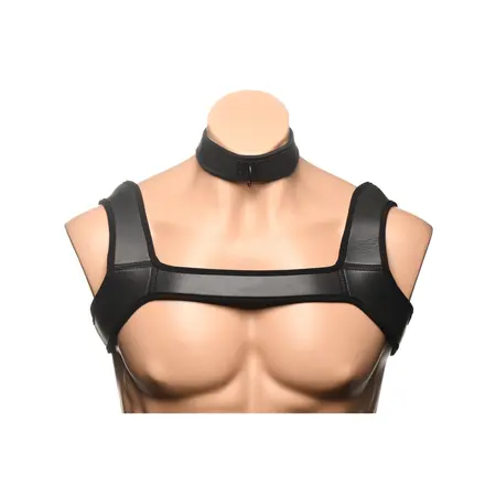 XR Brands Full Pup Gear Set crni - neoprenska maska, pojas i pribor