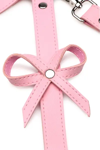 Sportsheets Body Harness with Decorative Bows XL/2XL Pink Vegan Leather