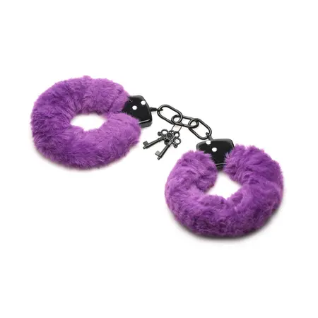 XR Brands Cuffed in Fur podesive krzneno lisice ljubičaste boje