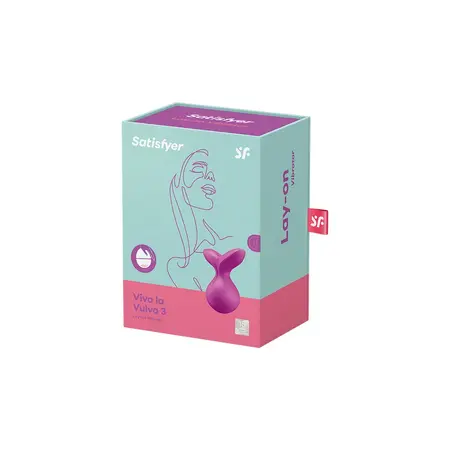 Viva la Vulva 3 Lay-On Vibrator Ljubičasta - Ergonomski Silikonski Model