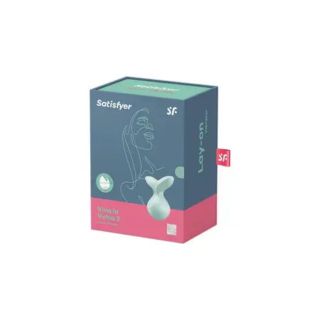 Viva la Vulva 3 Lay-On Vibrator Mint - Ergonomski Silikonski Masažer