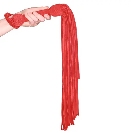 Prowler RED Kožni Flogger od Antilopa Crveni Otežana Drška 50 cm