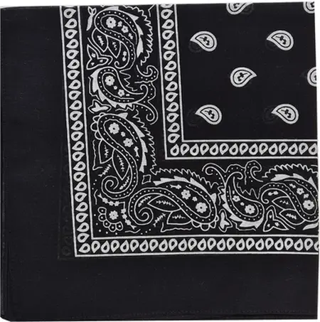 Hanky Black Bandana - Classic Color Code Accessory