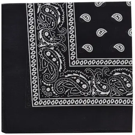 Hanky Black Bandana - Classic Color Code Accessory