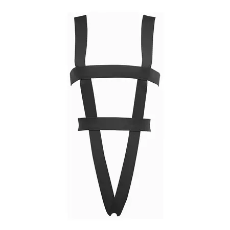 Just a Crush Teddy Open Back One Size Black - Elegant Strappy Design