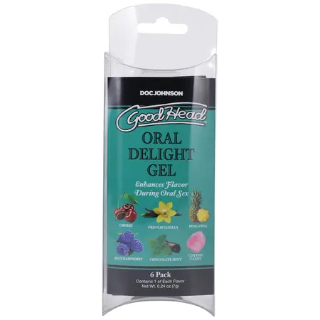 Doc Johnson GoodHead Flavored Gel Set 6-Pack Assorted Flavors 7g