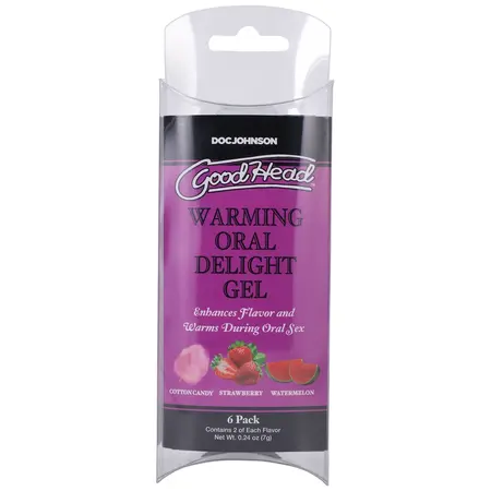 Doc Johnson GoodHead Oral Warming Gel 6-Pack Variety 7g Sachets
