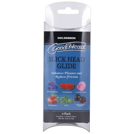 Doc Johnson GoodHead Head Glide 6-Pack Water-Based Flavored 7g