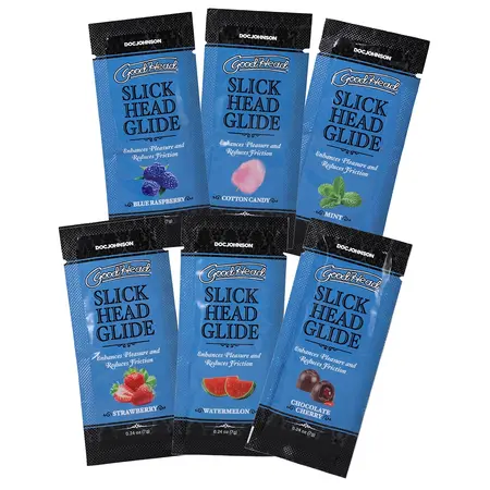 Doc Johnson GoodHead Head Glide 6-Pack Water-Based Flavored 7g