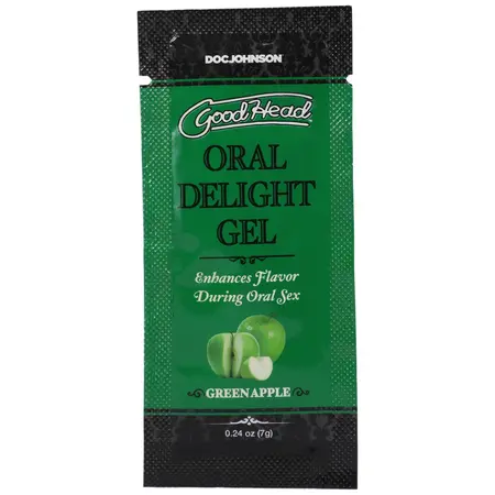 Doc Johnson Oral Delight Gel Green Apple Bulk 48 Sachets 7g Each