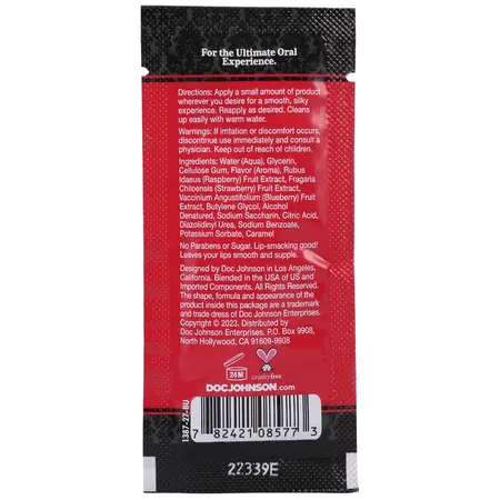 Pipedream Oral Delight Gel Cherry Bulk Refill 48 Sachets 7g Each