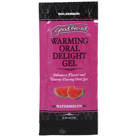 Doc Johnson GoodHead Warming Gel Watermelon 48 Sachets 7g Bulk Pack