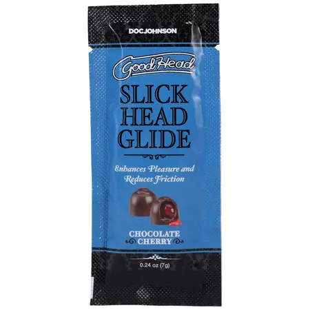 Doc Johnson Slick Head Glide Chocolate Cherry Bulk 48 x 7g Vegan Lubricant