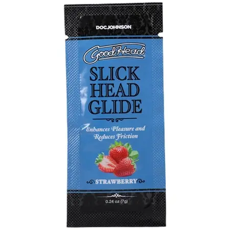 Slick Head Glide Strawberry Bulk 48-Pack Lubricant Sachets 7g Vegan