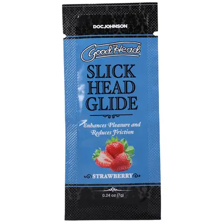 Slick Head Glide Strawberry Bulk 48-Pack Lubricant Sachets 7g Vegan