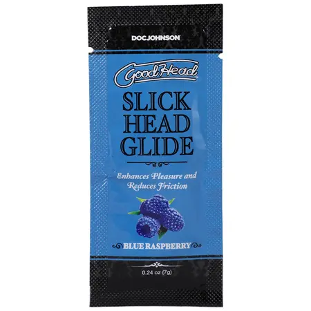 Doc Johnson Slick Head Glide Blue Raspberry Bulk 48 x 7g Vegan Formula