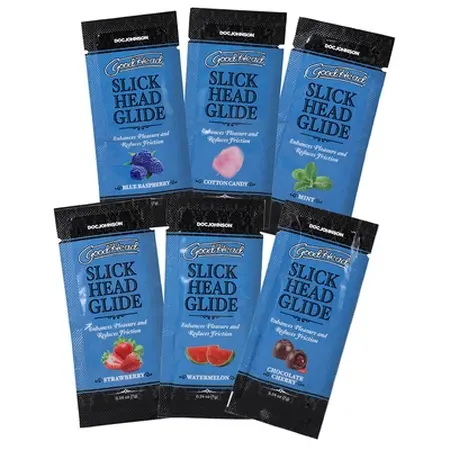 Doc Johnson GoodHead Slick Head Glide Assorted Bulk Refill 48x7g Vegan