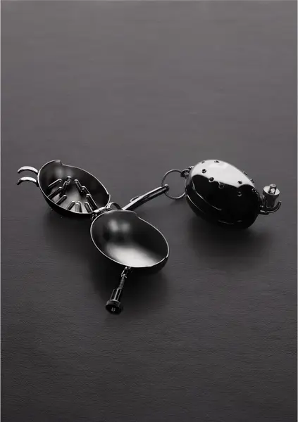 Shots Steel Evil Shells Intimate Pressure System Silver Adjustable