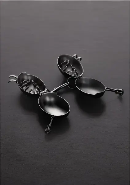 Shots Steel Evil Shells Intimate Pressure System Silver Adjustable