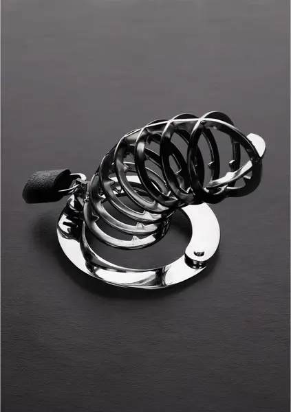 Shots The Spiked Chastity Cage Stainless Steel Adjustable 14cm
