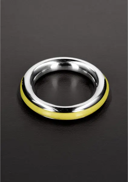 Cazzo Tensions 2 Ring 50mm Stainless Steel with Silicone Inlay Blue