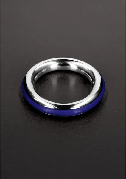 Cazzo Tensions Steel Ring 45mm with Silicone Inlay - Red Accent