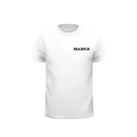 RealRock T-Shirt White Large - Classic Cotton Unisex Model
