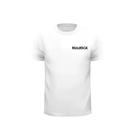 RealRock White T-Shirt Extra Large - Comfortable Cotton Brand Apparel