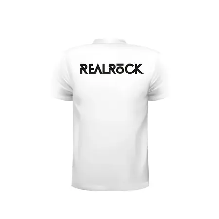 RealRock White T-Shirt Large - Classic Cotton Brand Apparel