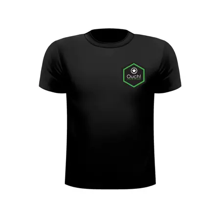 Ouch! Glow in the Dark Cotton T-Shirt Black Size S