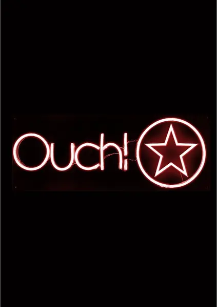 OUCH! Neon RGB Box Sign with Remote - Adjustable Color Display