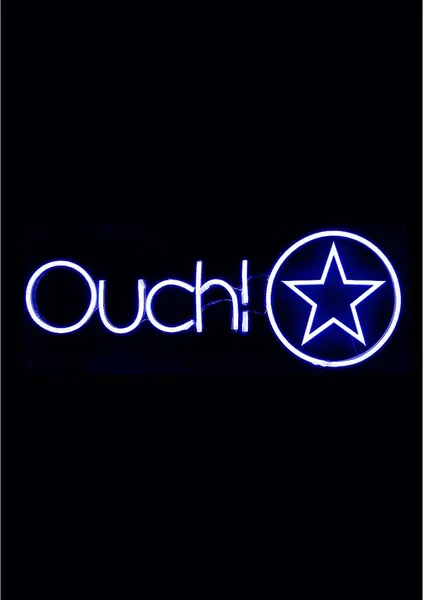 OUCH! Neon RGB Box Sign with Remote - Adjustable Color Display