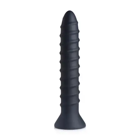 Master Series Power Screw Silicone Spiral Vibrator Crni 20 cm