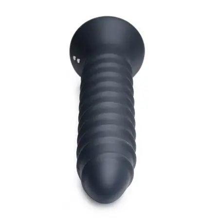 Master Series Power Screw Silicone Spiral Vibrator Crni 20 cm