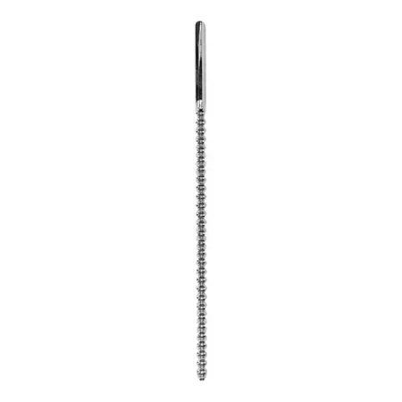 Mystim Steel Ribbed Urethral Sound 8 mm - Precision Metal Instrument