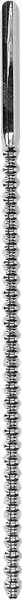 Mystim Steel Ribbed Urethral Sound 8 mm - Precision Metal Instrument